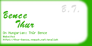 bence thur business card